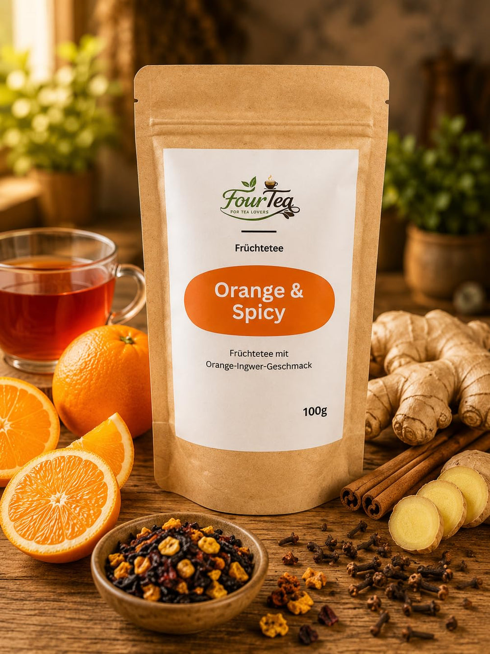 Orange & Spicy - Früchtetee mit Orange-Ingwer-Geschmack 100g