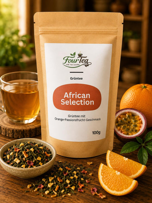 African Selection - Grüner Tee mit Orange-Passionsfrucht-Geschmack 100g
