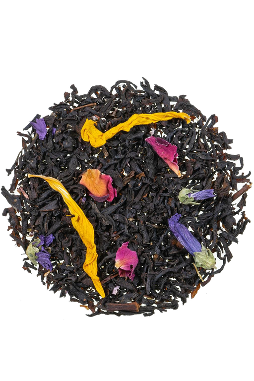 Aloha Garten - Schwarztee mit Kräutern und Fruchtstücken 100g