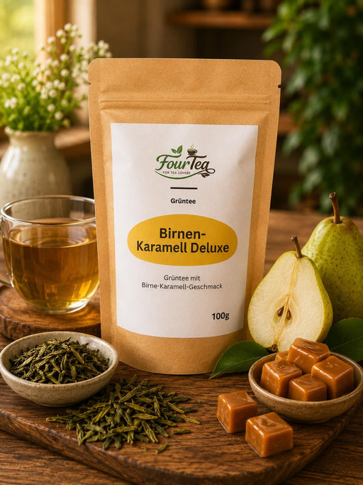 Birnenkaramell Deluxe - Grüntee mit Birnen-Karamell Geschmack 100g