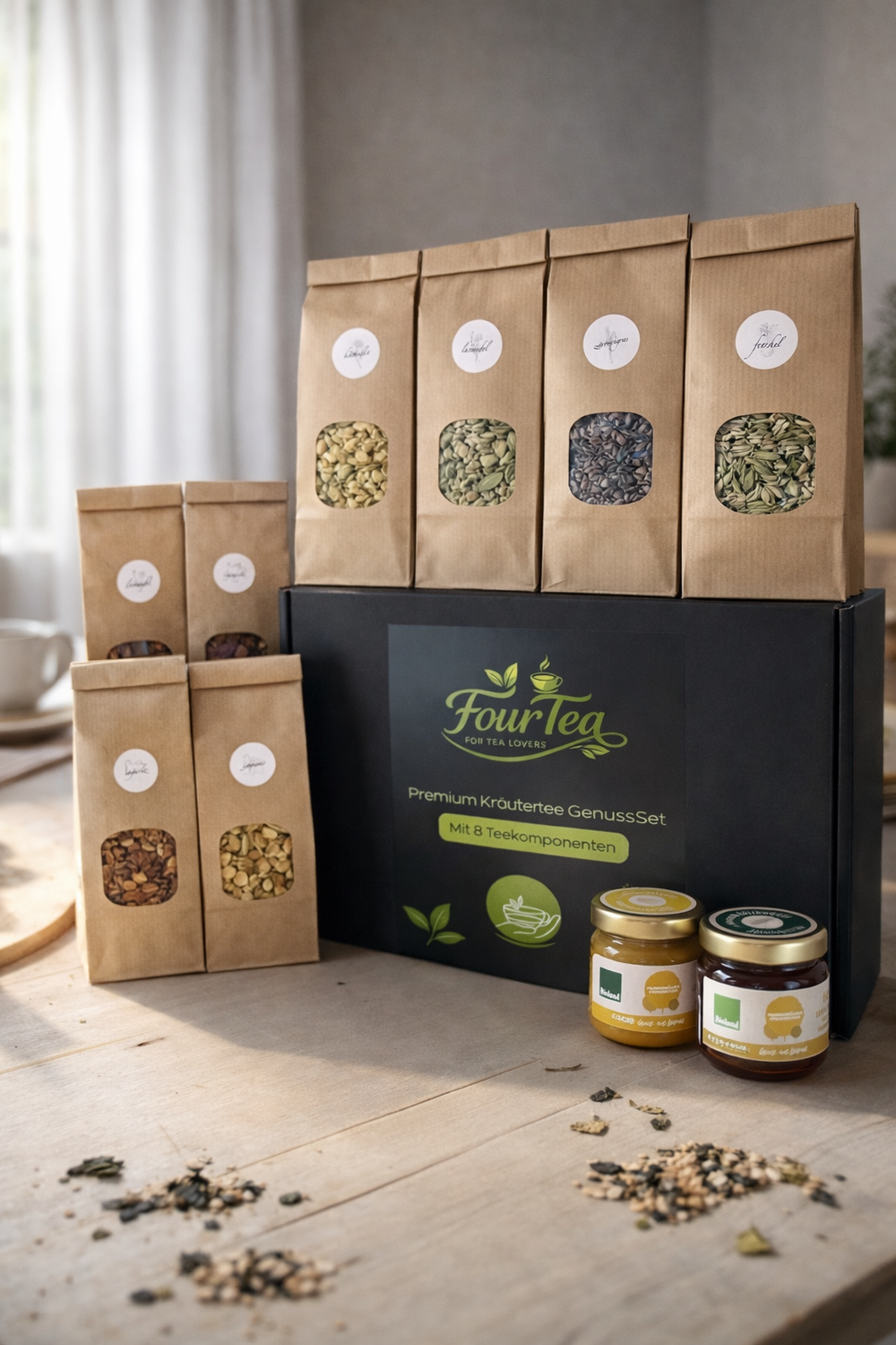 Kräutertee Set inkl. Honig  – Premium DIY Box