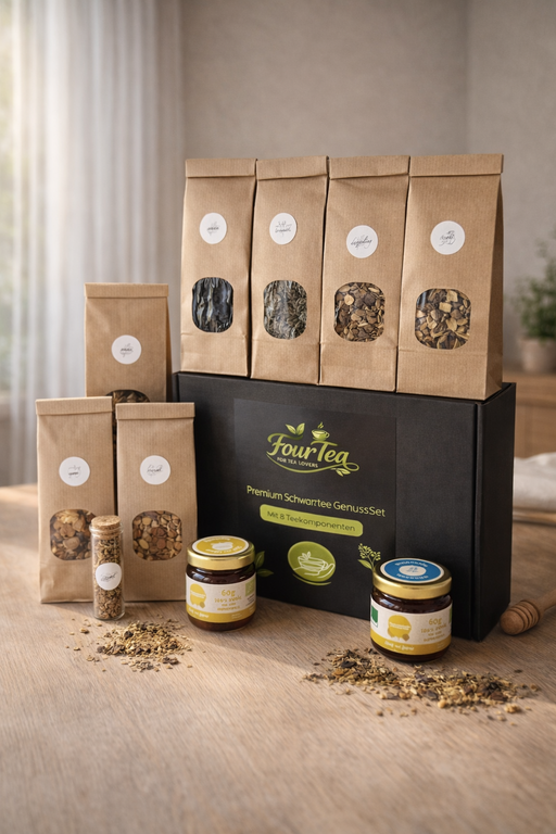 Schwarztee Set inkl. Honig  – Premium DIY Box